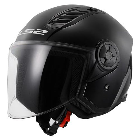 LS2 OF616 Airflow II Solid Gloss Black Motorcycle Helmet