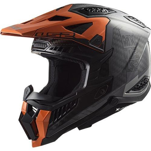 LS2 MX703 Carbon X-Force Victory Titanium Orange Motorcycle Helmet