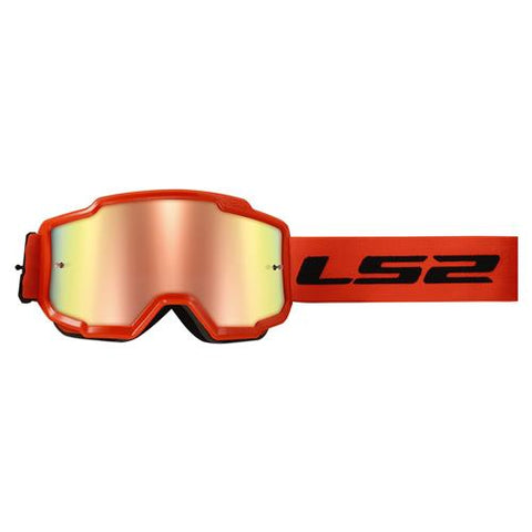 LS2 Charger Goggles Hi Vis Orange with Iridium Visor