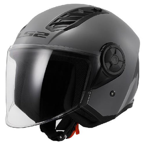 LS2 OF616 Airflow II Solid Nado Grey Motorcycle Helmet