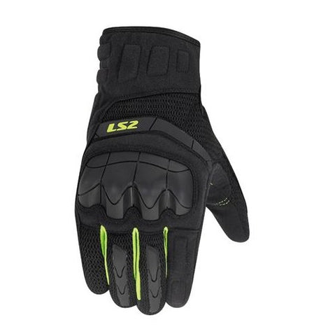 LS2 Kubra Mens Gloves Anthracite Fluo Yellow  - Motorcycle Gloves