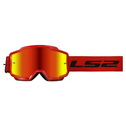 LS2 Charger Goggles Red with Iridium Visor