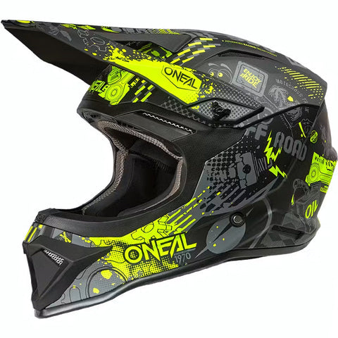 ONeal 1 Series Motocross Helmet Vibrant Black Neon Yellow