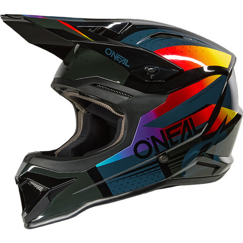 ONeal 1 Series Kids Motocross Helmet V26 RC Black Multi