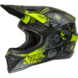 ONeal 1 Series Kids Motocross Helmet V26 Vibrant Black Neon Yellow