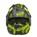 ONeal 1 Series Kids Motocross Helmet V26 Vibrant Black Neon Yellow