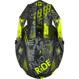 ONeal 1 Series Kids Motocross Helmet V26 Vibrant Black Neon Yellow