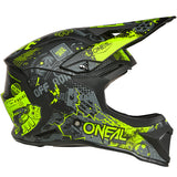 ONeal 1 Series Kids Motocross Helmet V26 Vibrant Black Neon Yellow