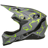 ONeal 1 Series Motocross Helmet V26 Splash Grey Neon Yellow