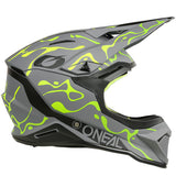 ONeal 1 Series Motocross Helmet V26 Splash Grey Neon Yellow