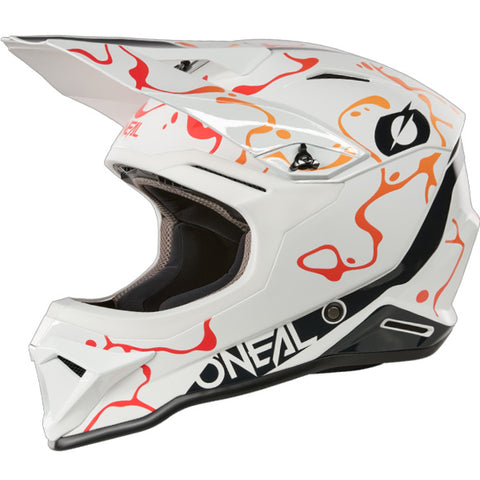 ONeal 1 Series Motocross Helmet V26 Splash White Orange