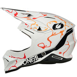ONeal 1 Series Motocross Helmet V26 Splash White Orange