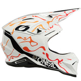 ONeal 1 Series Motocross Helmet V26 Splash White Orange