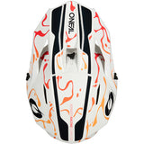 ONeal 1 Series Motocross Helmet V26 Splash White Orange