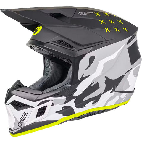 ONeal 3 Series Motocross Helmet Heat Black Grey