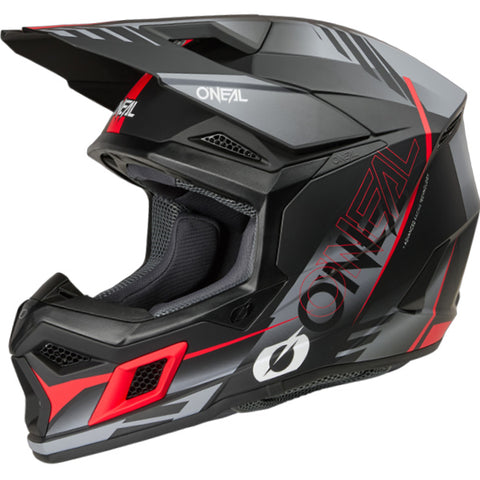 ONeal 3 Series Motocross Helmet V26 Haze Black Grey Red