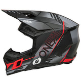 ONeal 3 Series Motocross Helmet V26 Haze Black Grey Red