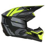 ONeal 3 Series Motocross Helmet V26 Black Grey Neon Yellow