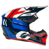 ONeal 3 Series Motocross Helmet V26 Blue White Red
