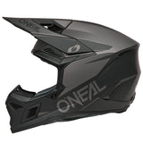 ONeal 3 Series Motocross Helmet V26 Solid Black Grey