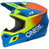 ONeal 3 Series Motocross Helmet V26 Blue Neon Yellow