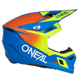 ONeal 3 Series Motocross Helmet V26 Blue Neon Yellow