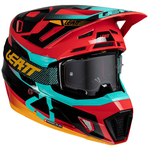 2025 Leatt 7.5 V25 Red Helmet with 4.5 Goggle