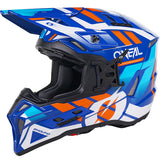 ONeal EX-SRS Motocross Helmet Dust Blue Orange