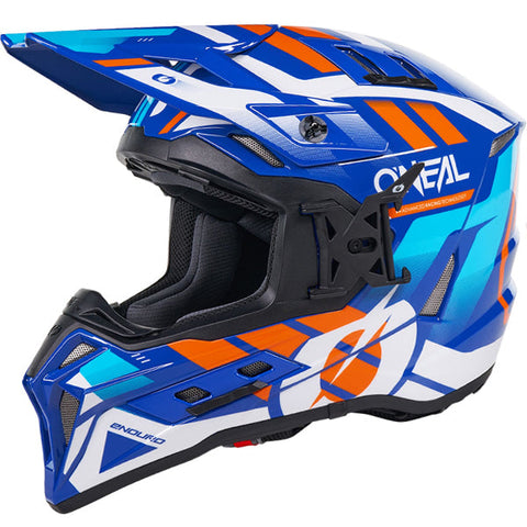 ONeal EX-SRS Motocross Helmet Dust Blue Orange