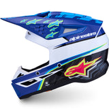 Alpinestars Youth SM3 Falcon Helmet Blue White Black Pink Yellow Fluo Gloss
