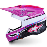 Alpinestars Youth SM3 Falcon Helmet Purple White Black Pink Fluo Gloss