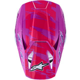 Alpinestars Youth SM3 Falcon Helmet Purple White Black Pink Fluo Gloss