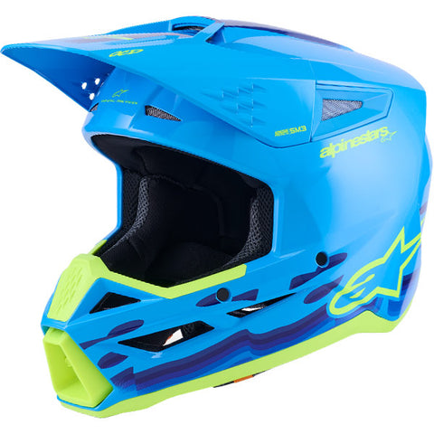 Alpinestars Helmet SM3 Force Helmet Cyan Gloss