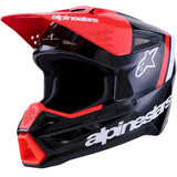 Alpinestars Helmet SM3 Radium Helmet Black Red Fluo White Gloss