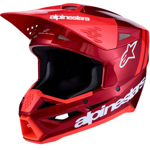 Alpinestars SM3 Radium Helmet Red Motochrome Red Fluo White Gloss