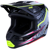 Alpinestars Helmet Supertech S-M7 Blaster Helmet - Black Grey White Yellow Fluo Gloss