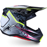 Alpinestars Helmet Supertech S-M7 Blaster Helmet - Black Grey White Yellow Fluo Gloss