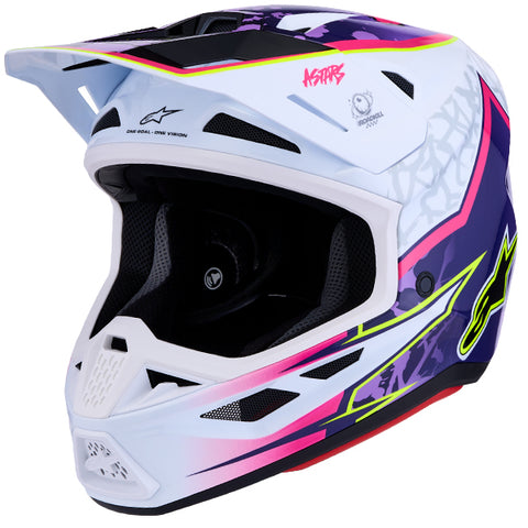 Alpinestars Helmet Supertech S-M7 Blaster Helmet - Purple Pink White Gloss