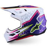 Alpinestars Helmet Supertech S-M7 Blaster Helmet - Purple Pink White Gloss