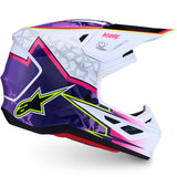 Alpinestars Helmet Supertech S-M7 Blaster Helmet - Purple Pink White Gloss