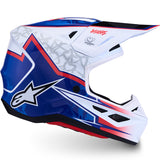 Alpinestars Helmet Supertech S-M7 Blaster Helmet - White Blue Red Gloss