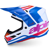 Alpinestars Helmet Supertech S-M7 Core Helmet - White Blue Orange Pink