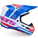 Alpinestars Helmet Supertech S-M7 Core Helmet - White Blue Orange Pink