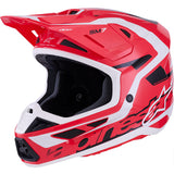 Alpinestars Helmet Supertech S-M7 Deed Helmet - Red Black White Gloss