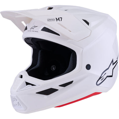 Alpinestars Helmet Supertech S-M7 Solid Helmet - White Gloss