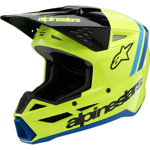 Alpinestars Youth Helmet SM3 Radium Yellow Black Blue