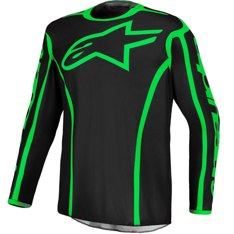 Alpinestars Fluid Apex V2 Jersey Black Green Fluo