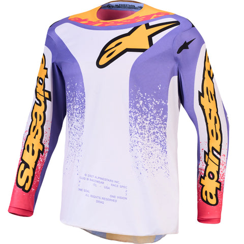 Alpinestars Fluid Drag Jersey Light Lilac Blue Iris Gold