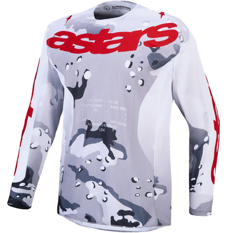 Alpinestars Racer Air Jersey Lone Grey Camo White Fire Red