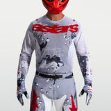 Alpinestars Racer Air Jersey Lone Grey Camo White Fire Red